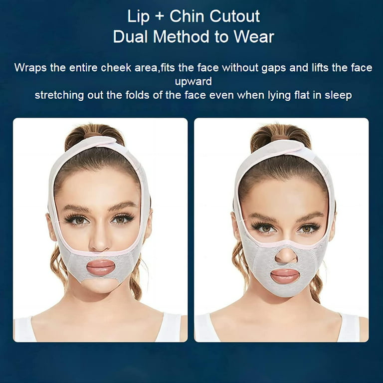 Beauty Face V Line Sculpting Sleep Mask, V Line Shaping Face Lifting Masks, Facial  Slimming Strap - Double Chin Reducer, Nasolabial Jaw Face Lifting Belt, Face  Tightening Chin Mask (1Pack) 