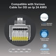 thumbnail image 2 of Conector de paso RJ45 Cat6, paquete de 100 unidades, blindado ZOERAX, 2 of 7