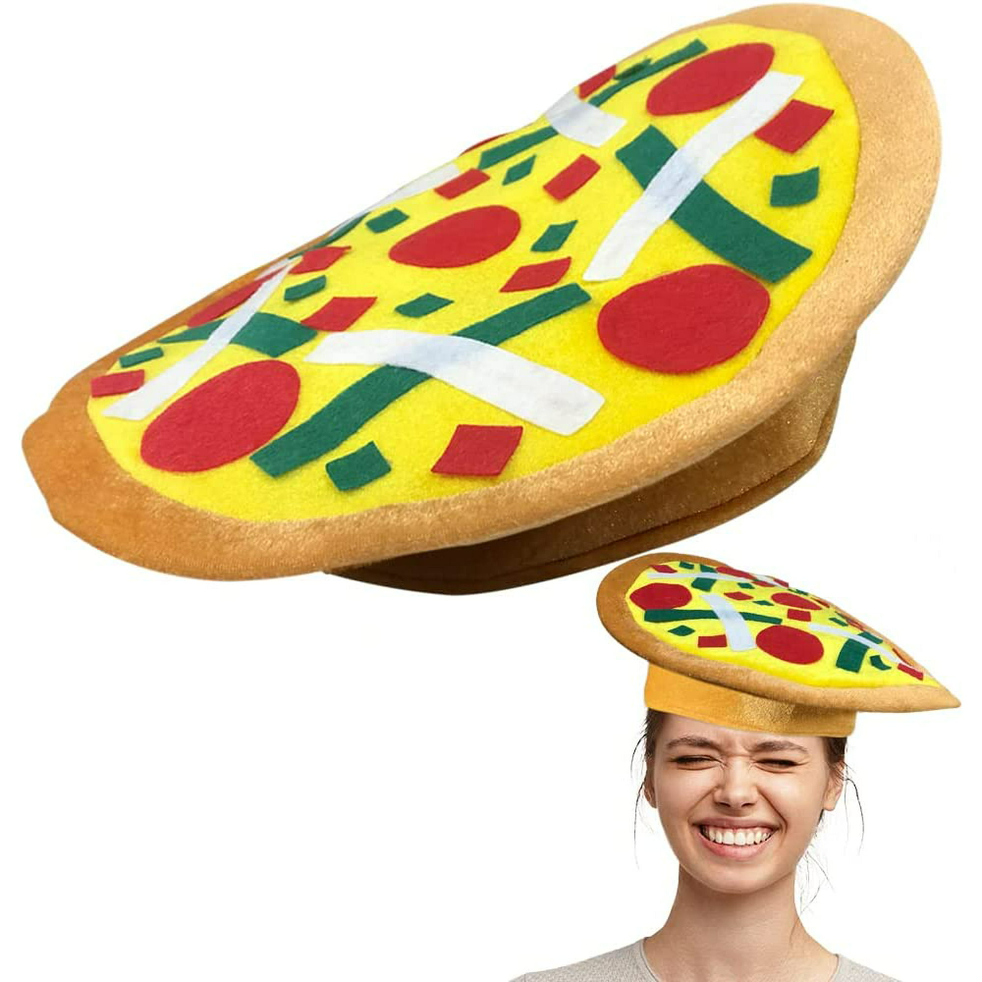TESNN Funny Pizza Hat, 1pc, funny Halloween costume accessories, pizza  party supplies decoration, one size fits most, crazy silly hat with felt  top and plush fabric | Walmart Canada
