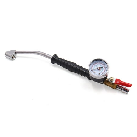 0-220 psi Quick Connector Bent Head Car Tire Air Chuck Inflator Pressure (Best Tubeless Tyre Inflator)