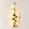 thumbnail image 3 of Lighted Christmas Bells Garland Warm White String Holiday Tree Door Decor, 3 of 7