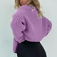 thumbnail image 5 of Puntoco-suéter de punto para mujer, suéter holgado de cuello redondo, Color sólido, manga larga, estilo perezoso, liquidación de Navidad Puntoco Puntoco-3059, 5 of 7