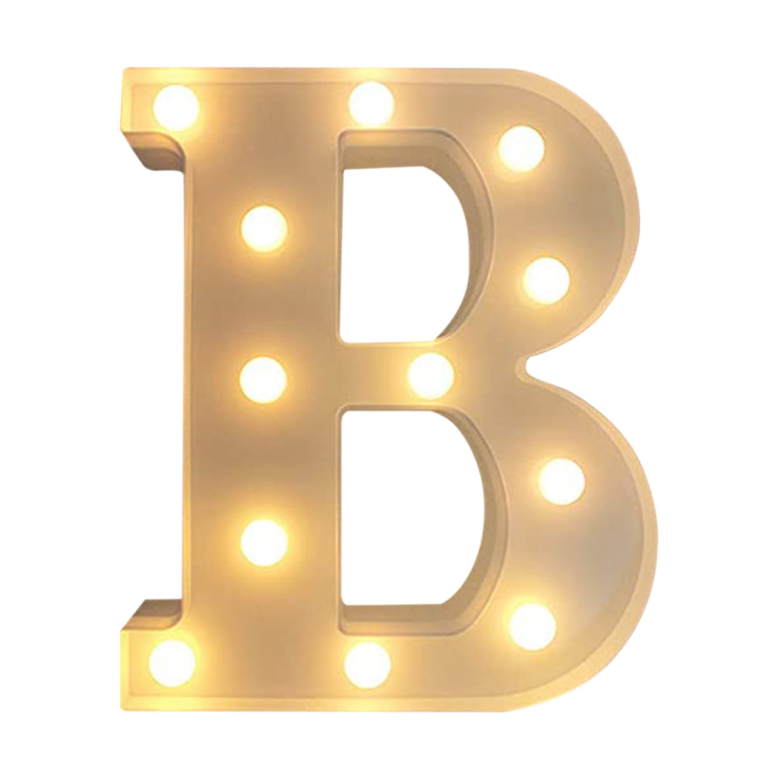 LED Letter Lights Light Up Plastic Letters Standing Hanging Warm Wihte