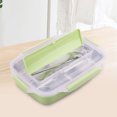 thumbnail image 4 of 304 Stainless Steel Lunch Box Heat Insulation Food Container with Chopstick and Spoon (Green), 4 of 7