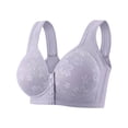 thumbnail image 2 of Fatuov Wireless Bralette for Women Front Closure Breathable Fabric Push Up Bra Full Coverage All-Day Wear Bra 44A, 2 of 5