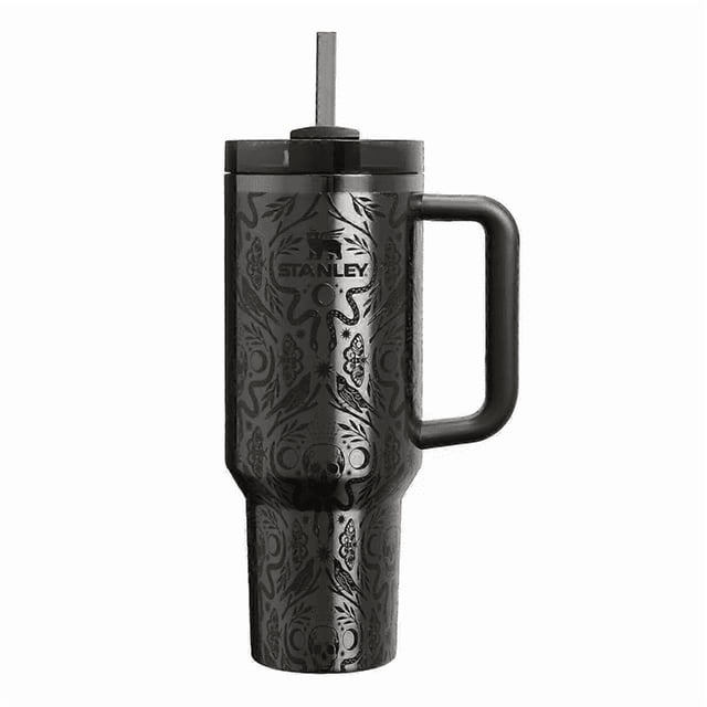 Vaso Térmico de Acero Inoxidable 40oz Diseño Halloween, Tapón Abatible con Mango Ergonómico Antideslizante