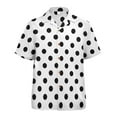 thumbnail image 5 of joogoo Men's Hawaiian Shirt Black Polka Dots Short Sleeve Casual Button Down Shirts XL, 5 of 6