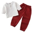 thumbnail image 4 of Kogui Toddler Sets for Boys Sweatshirt and Pants Outfit Set to Big Kid Size 6 12 Months (Red,6-12 Months), 4 of 4