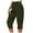 Army Green, variant on Womens Capri Pants Quick Dry Moisture Wicking Casual High Rise Straight Leg 7/8 Capri Jeans, Size S-3XL