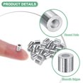 thumbnail image 2 of Uxcell 25-Pack Aluminum Crimping Loop Sleeves, 2.5mm 3/32 Round Barrel Wire Rope Sleeves, 2 of 2