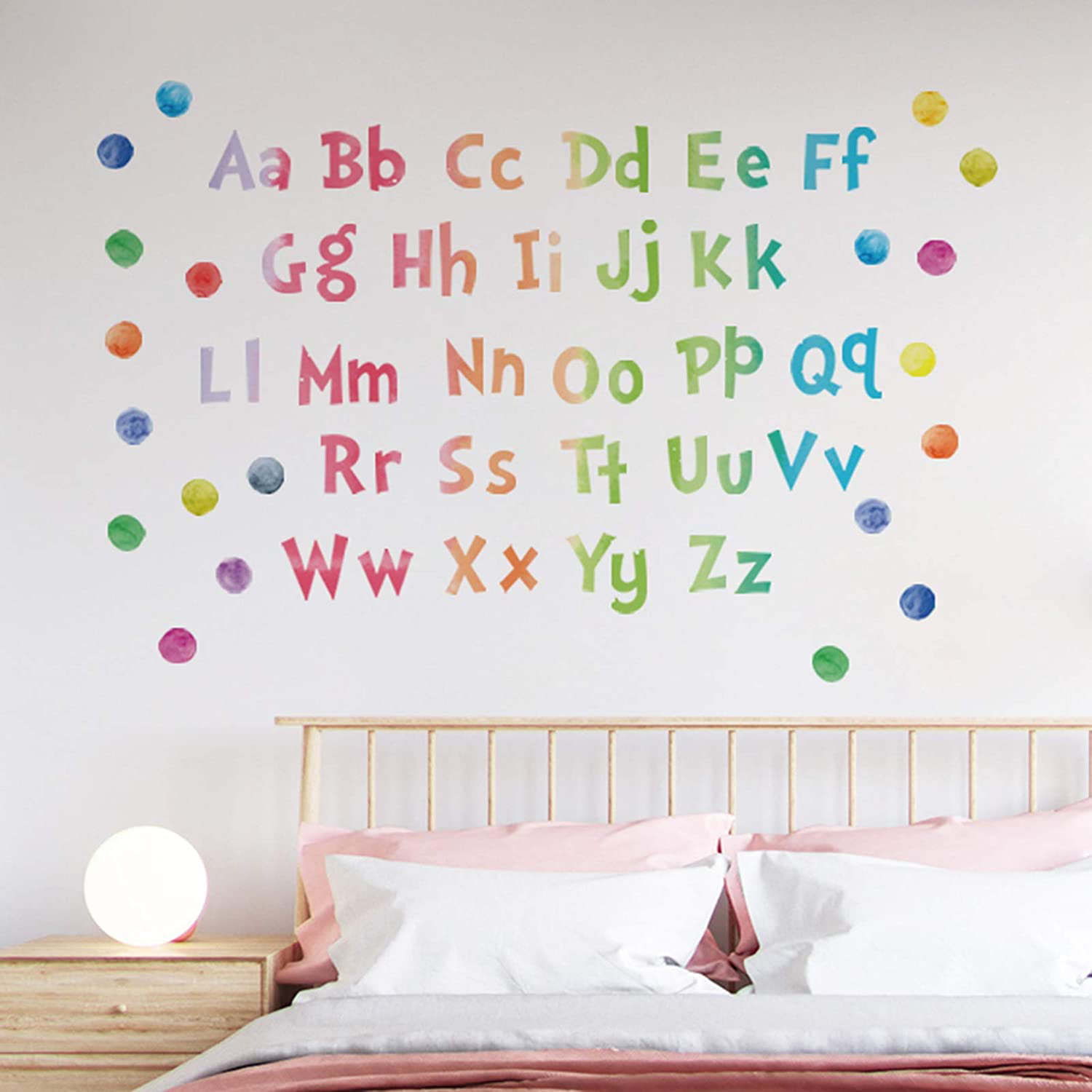 Alphabet Wall Decals, Colorful ABC Posters Educational Alphabet
