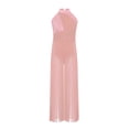 thumbnail image 3 of Yartina Girls Lyrical Dance Jumpsuit Sequin Sleeveless Wide Leg Bodysuit One Piece Figure Skating Outfit Pink 14, 3 of 7