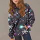 thumbnail image 3 of Sudadera con capucha para niñas y niños, sudadera de manga larga con cuello redondo y estampado de moda, jersey con bolsillo, sudadera de poliéster para niñas, 3 of 8