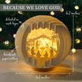 thumbnail image 5 of Paper Light Up Nativity Scene Indoor with LED Light for Tabletop, Christmas Jesus Decorations, Christian Gifts for Women, Religious Gifts, 5 of 9