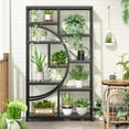 thumbnail image 3 of Industrial 5 Tier Etagere Bookcase Freestanding Tall Bookshelves Display Shelf Storage Organizer with 9-Open Storage, 3 of 7