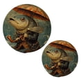 thumbnail image 7 of Wobogo Strange Fish Trivets Potholders Set of 2 Cotton Woven Round Hot Plate Mats for Hot Dishes Bowls Teapots, 7 of 7