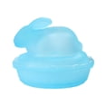 thumbnail image 2 of Easter Glass Candy Dish with Lid Covered Candy Bowl Glass Bunny Jar Candy Servers for Easter Holiday Office Home Kitchen Table Desk (Blue), 2 of 6