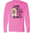 thumbnail image 3 of Inktastic A Girl Who Loves Her Yorkie Long Sleeve T-Shirt, 3 of 5