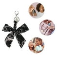 thumbnail image 3 of Unique Bargains 1 Pc Fashion Bow-knot Scarf Handbag Charm Bag Accessories Black, 3 of 5