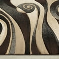 thumbnail image 4 of Allstar Black Woven Hand Carved Floral Spiral Design Area Rug (5' 2" x 7' 2"), 4 of 6