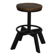 thumbnail image 2 of Home Square 21.7" Dark Mango Wood Stool in Black & Natural - Set of 2, 2 of 2