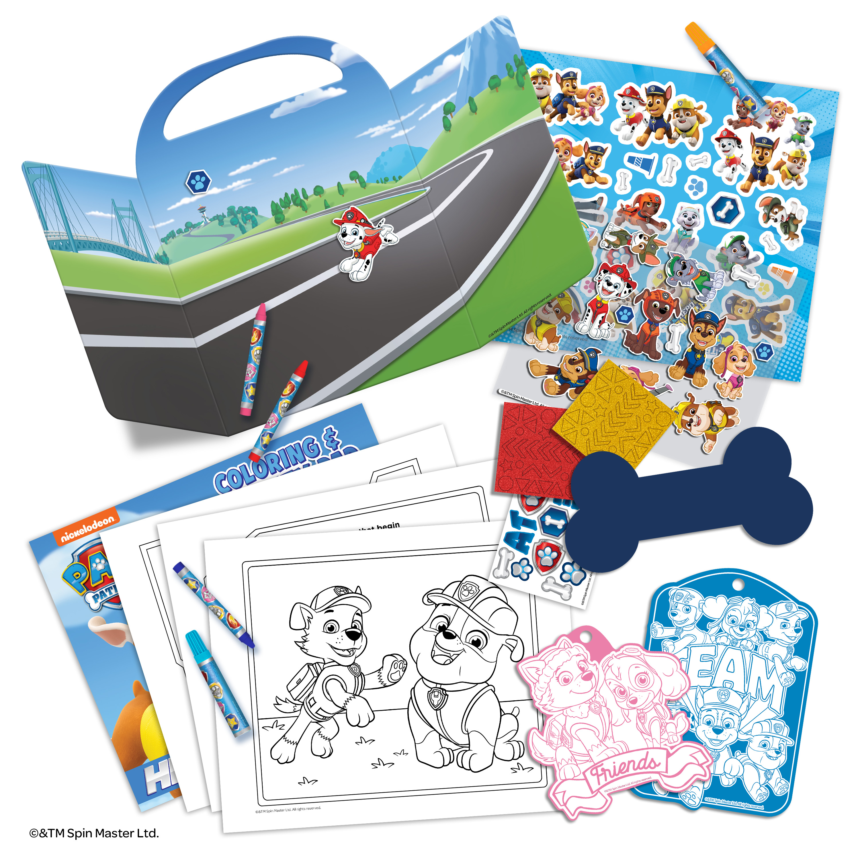 PAW Patrol Art Tub with a Coloring Book and Coloring Supplies - image 4 of 9