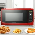 thumbnail image 2 of Farberware 0.7 cu ft Microwave Oven, 700W Countertop Microwave Oven with LED display, Red, 2 of 5
