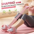 thumbnail image 2 of 8-Tube Resistance Bands with Handles & Foot Pedals, Adjustable Tension Fitness Equipment for Full-Body Workout, Legs Arms Abs Training, Pink, 2 of 6