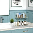 thumbnail image 3 of Organizador de encimera de baño NPPLUS, 2 niveles, acrílico dorado, 3 of 7