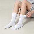 thumbnail image 5 of DOVACKA Kids 6-Pack Athletic Crew Socks, Thick Cotton with Elastic Arch Support & Ribbed Cuffs, Boys Girls 5-14 Years, 5 of 6
