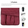 thumbnail image 3 of Celectigo Non-Slip Armrest Organizer Cover with 5 Pockets for Recliner Couch – Red, 3 of 8