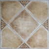 Achim Nexus Self Adhesive Vinyl Floor Tile - 20 Tiles/20 Sq. ft., 12 x 12, Beige Clay Diamond with Accents