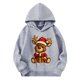 thumbnail image 3 of Sudaderas con capucha para niños y niñas, sudaderas casuales de manga larga, lindas sudaderas de gran tamaño con bolsillo de polar, chaquetas para niñas, 3 of 4