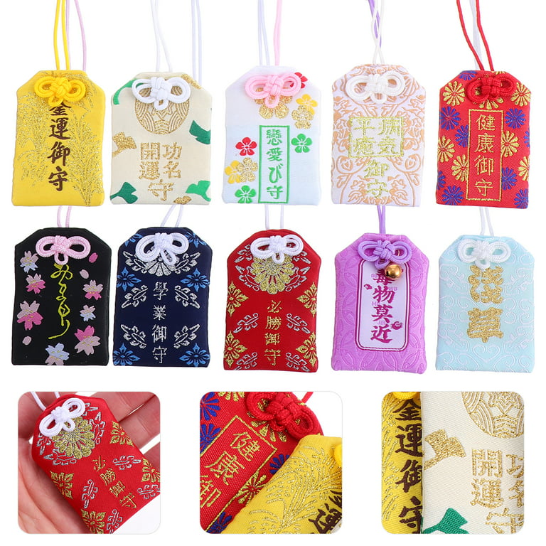 KESYOO Japanese Omamori Charm Good Luck Charms Keychains Fengshui Pendant  Key Ring Car Bag Keychain