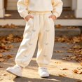 thumbnail image 2 of CPNG Girls Jogger Sweatpants Bow Embroidery Elastic Waist Sweat Pants Fashion Casual Baggy Tapered Pants Loungewear Pants, 2 of 8
