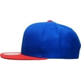 thumbnail image 4 of Royal Blue and Red Pro Style Classic Snapback Wool Blend Plain Basic Cap Hat, 4 of 7