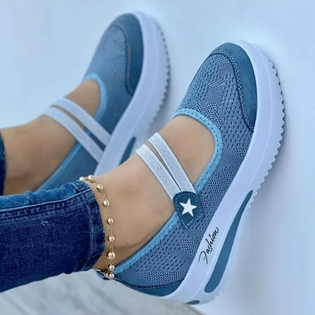 

Women‘s Platform Rocker Shoes Breathable Non-slip Slip-on Walking Shoes Casual Sneakers