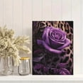 thumbnail image 2 of UXIEQU Leopard Rose Floral Canvas Wall Art Print 15.75x11.81 Inches, 2 of 8