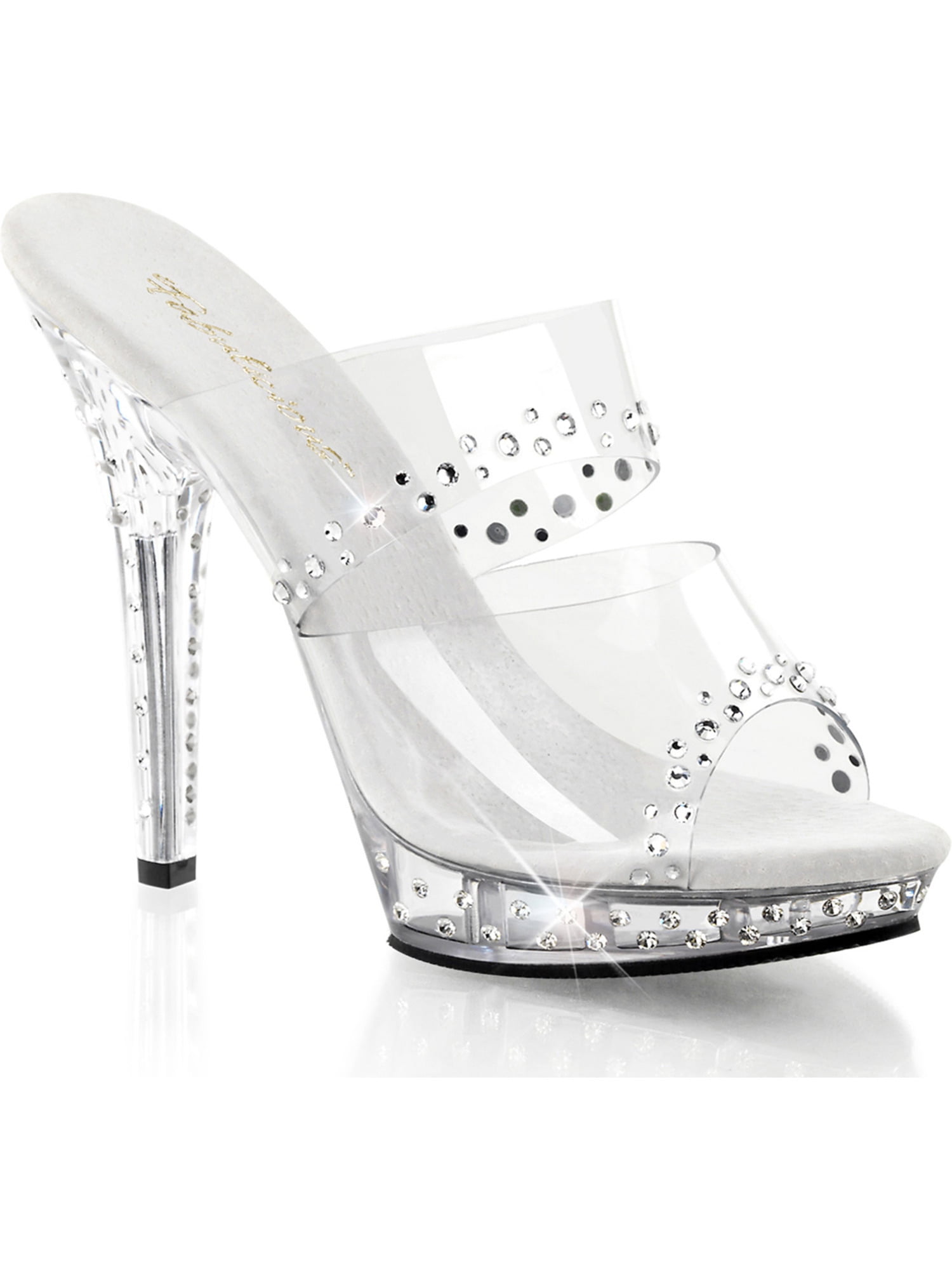 square clear heels