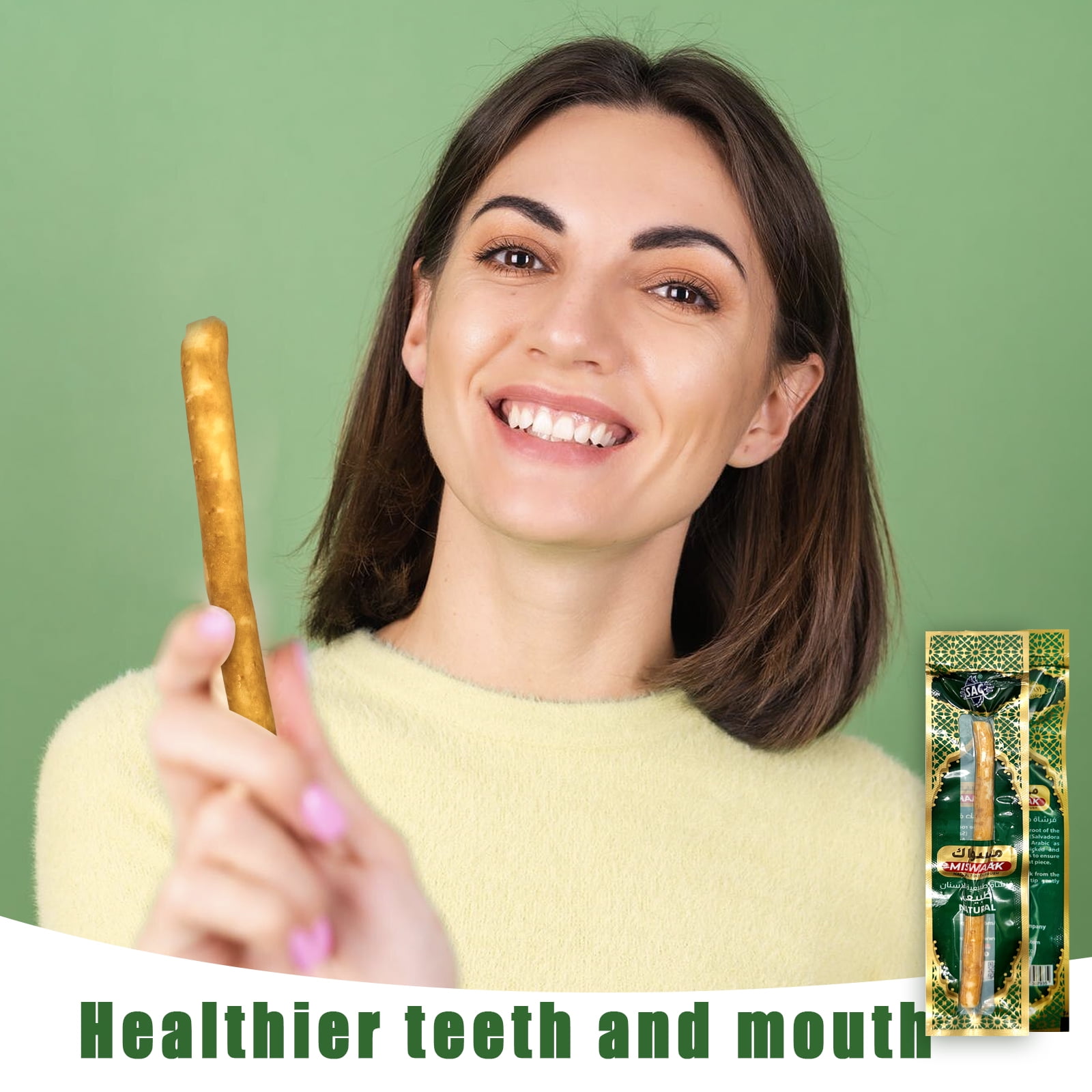 12 Pack Organic Miswak Toothbrushes | All-Natural Wooden Miswak Sticks for Teeth Whitening | Oral Care, Fresh Breath & Eco-Friendly | Original Flavor