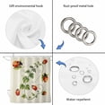 thumbnail image 4 of Ladybugs Eucalyptus Shower Curtain, Waterproof Shower Curtains for Bathroom, Spring Botanical Leaves Green Washable Fabric Bathtub Curtain Set Bath Decor with 12 Hooks Standard 72"x72", 4 of 8