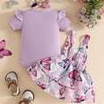 thumbnail image 3 of Pandaie Baby Girl Clothes Newborn Summer Cute Romper Skirt Outfits Short Sleeve Jumpsuit Floral Overall Dress with Headband 0-18 Months, 3 of 6