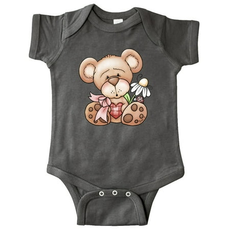 

Inktastic Teddy Bear Ladybug Daisy Flower Gift Baby Girl Bodysuit