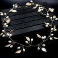thumbnail image 2 of ERDOUY Bridal Flower Wedding Hair Pins Crystal Pearl Hair Combs Clips Headpiece Gold Wedding Hair Accessories Jewelry with Rhinestone for Brides Bridesmaids Women Girls (Rose Gold), 2 of 2
