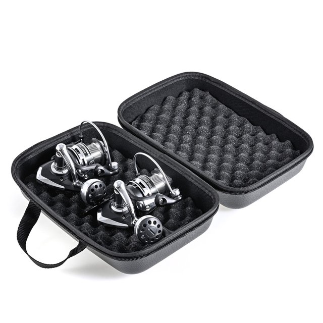ruzhgo Fishing Reel Protective Case Bag Soft Shockproof Sponge Filler Case for Fishing Reels Storage Use