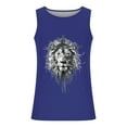 thumbnail image 4 of Nfurl Mens Tank Tops Big and Tall Muscle Workout Shirt Funny Lion Animal Graphic Shirts Gym Workout Running Bodybuilding Tshirts Athletic Sleeveless Summer Tees, 4 of 4