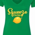 thumbnail image 4 of Inktastic Lemon Squeeze the Day Women's V-Neck T-Shirt, 4 of 5
