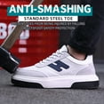 thumbnail image 2 of Vantalaria Steel Toe Shoes for Men Comfortable Safety Shoes Lace Up Work Shoes Fashion Steel Toe Sneakers, 2 of 7