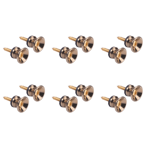 2 Clavijas Guitarra Con Hebilla Correa Antideslizante Pasador Bloqueo para (dorado)