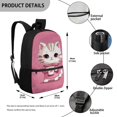 thumbnail image 5 of Uourmeti Fade Resistant 17 Inchs School Backpack for Travel Work, Roomy Storage Durable Large Capacity Student Bookbag, Cat Pattern, 5 of 6